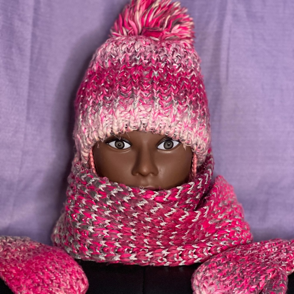 Hat with Infinity Scarf & Mittens